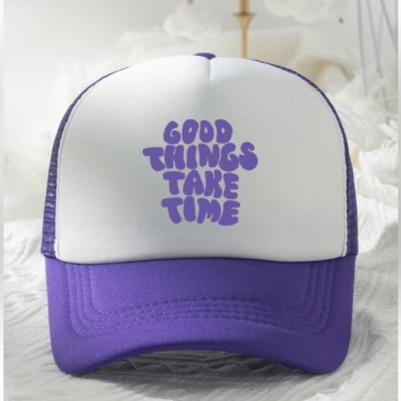 Other - Good Things Take Time Cap Unisex purple
